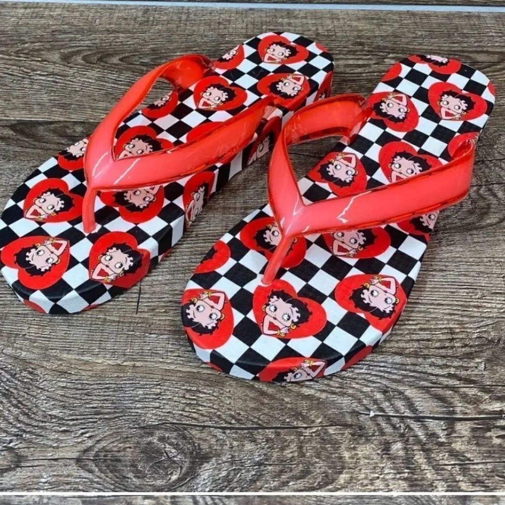BRAND NEW BETTY  BOOP  WOMEN'S FLIP FLOP THONG  SANDAL